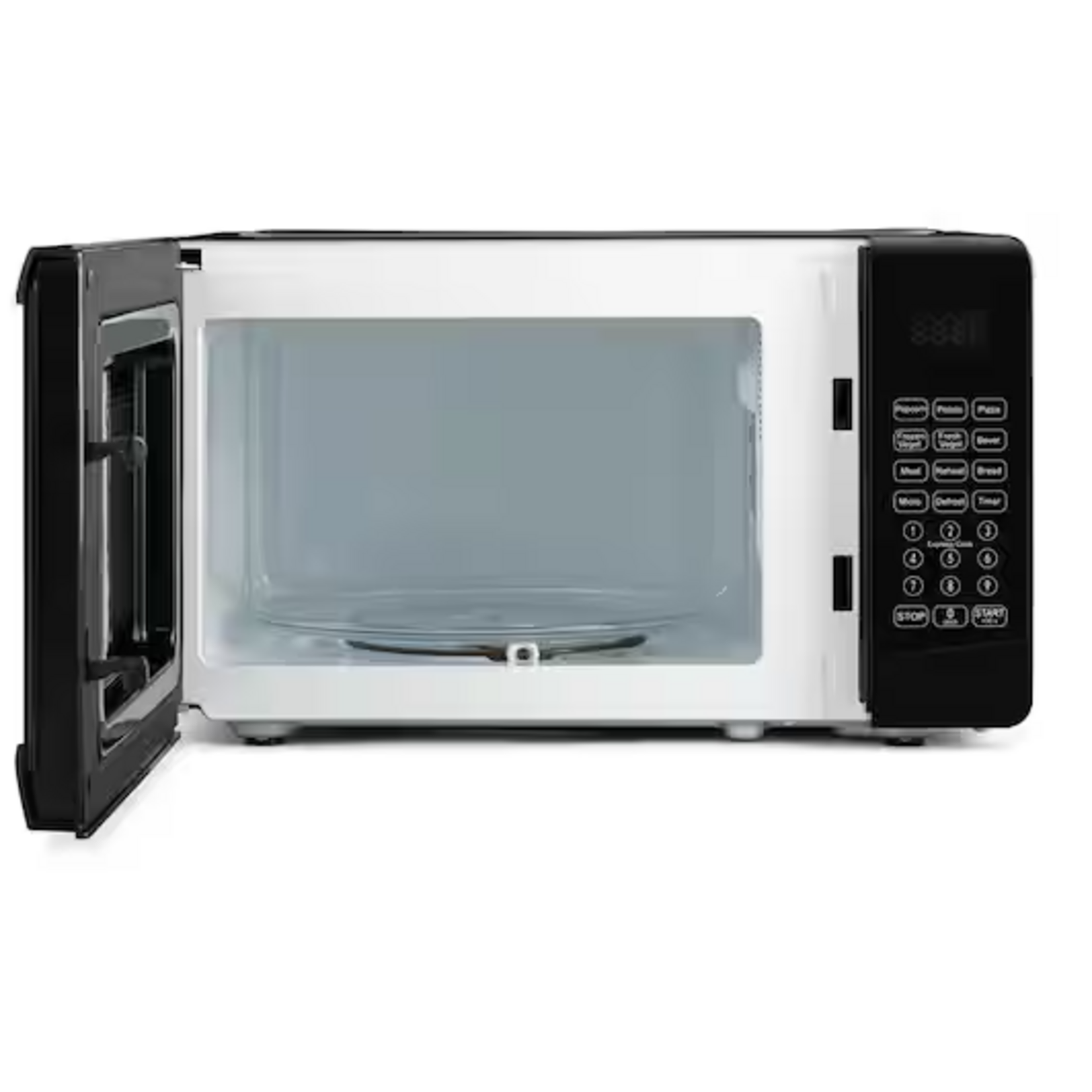 Continental Electric CE-CMC779US-TH Continental Electric [0.7 Cubic Feet Countertop Microwave in Black Glass Plate Included]