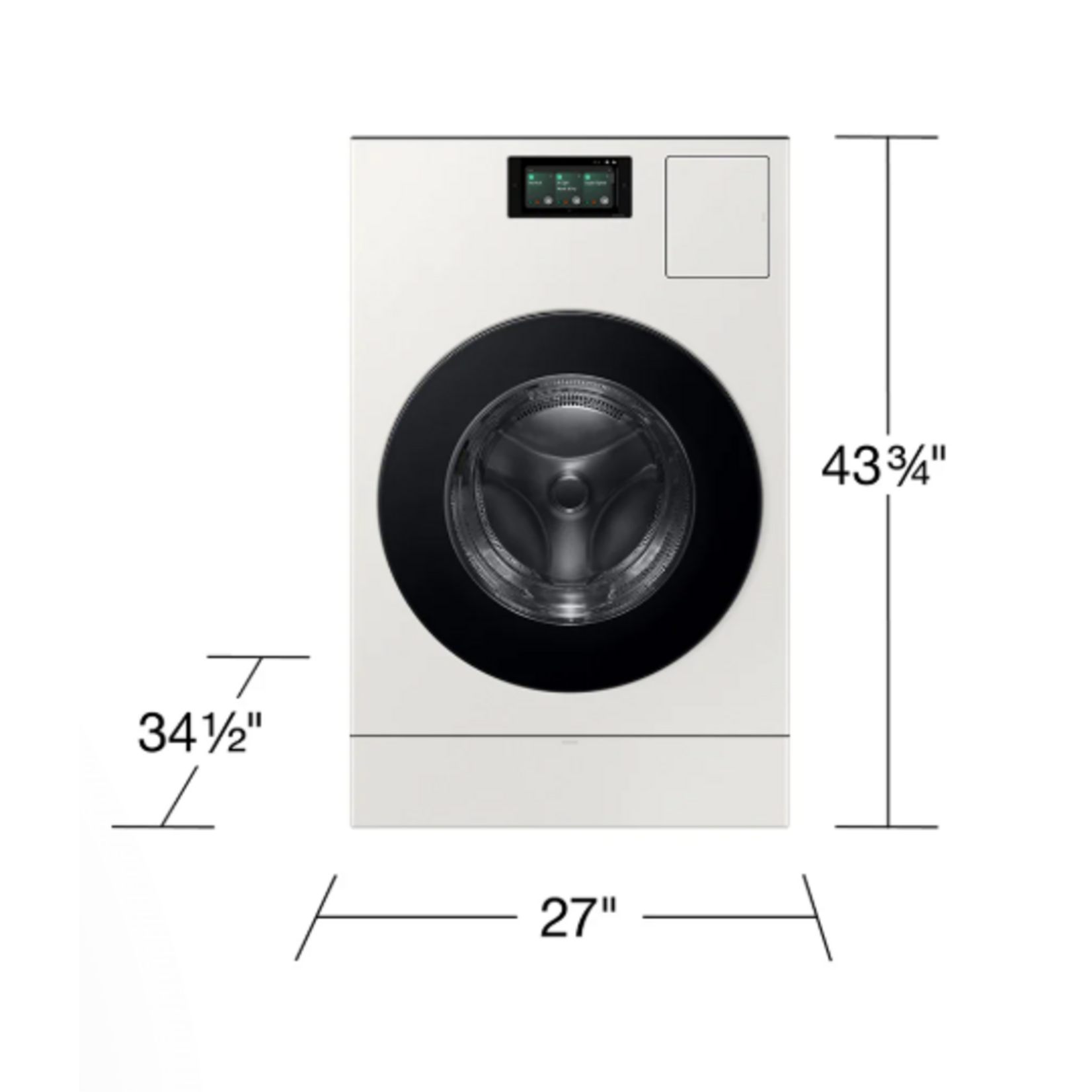 SAMSUNG WD53DBA900HYA1  Bespoke AI All-in-One Ventless Combo AI Home 7" LCD Display | AI OptiWash™ and Dry | 5.3 cu. ft.