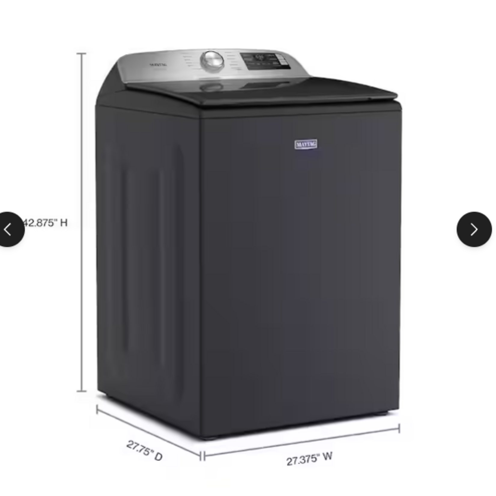 Maytag MTW7205RF  Maytag Pet Pro High Efficiency Agitator Extra Large ( 5.2-cu ft ) Top-Load Washer ( Midnight Steel )