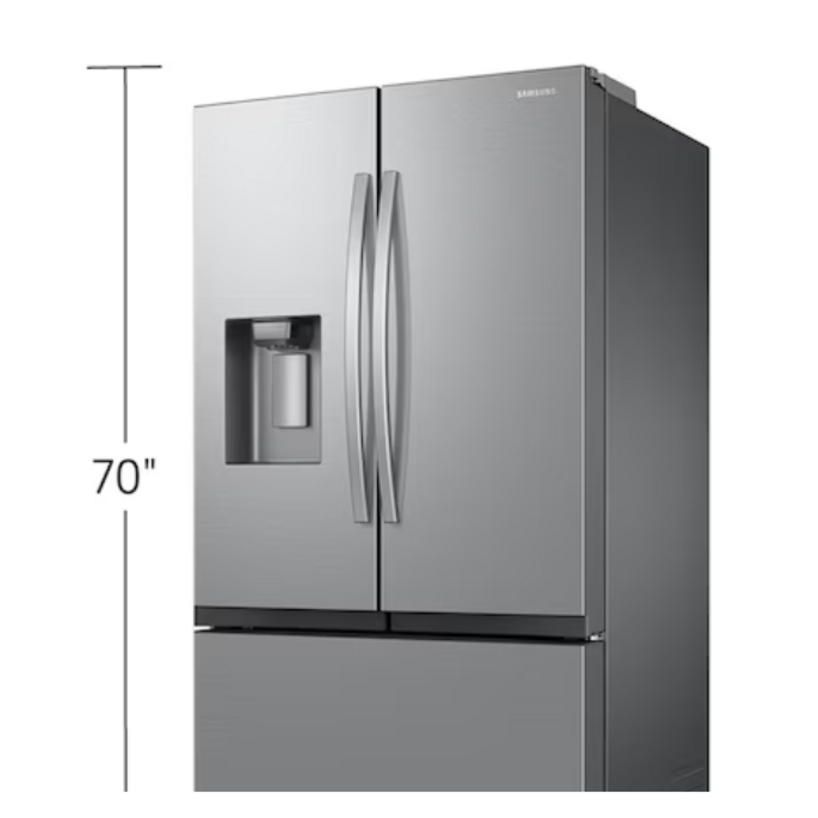 SAMSUNG RF70F27SER Samsung Counter-Depth Sphere Ice 26-cu ft 3 -Door 36-in Wide with Dual Ice Maker ( Fingerprint Resistant Stainless Steel ) ENERGY STAR Certified