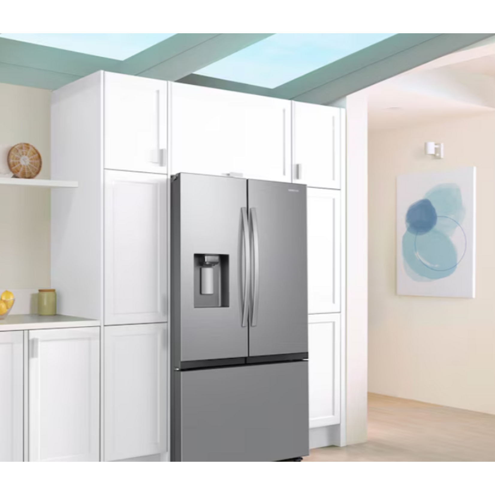 SAMSUNG RF70F27SER Samsung Counter-Depth Sphere Ice 26-cu ft 3 -Door 36-in Wide with Dual Ice Maker ( Fingerprint Resistant Stainless Steel ) ENERGY STAR Certified