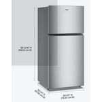 Whirlpool Whirlpool 19.3-cu ft Standard-Depth 30-in Wide Top-Freezer Refrigerator ( Fingerprint-Resistant Stainless Finish ) Garage Ready ENERGY STAR Certified