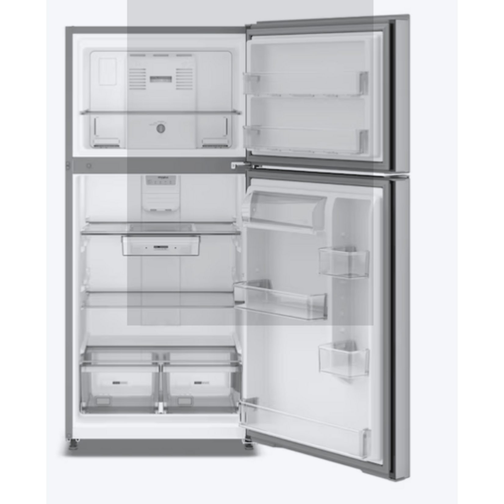 Whirlpool Whirlpool 19.3-cu ft Standard-Depth 30-in Wide Top-Freezer Refrigerator ( Fingerprint-Resistant Stainless Finish ) Garage Ready ENERGY STAR Certified