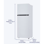 LG LT09S2000W LG 8.6-cu ft Counter-Depth 22-in Wide Top-Freezer Refrigerator ( White ) ENERGY STAR Certified