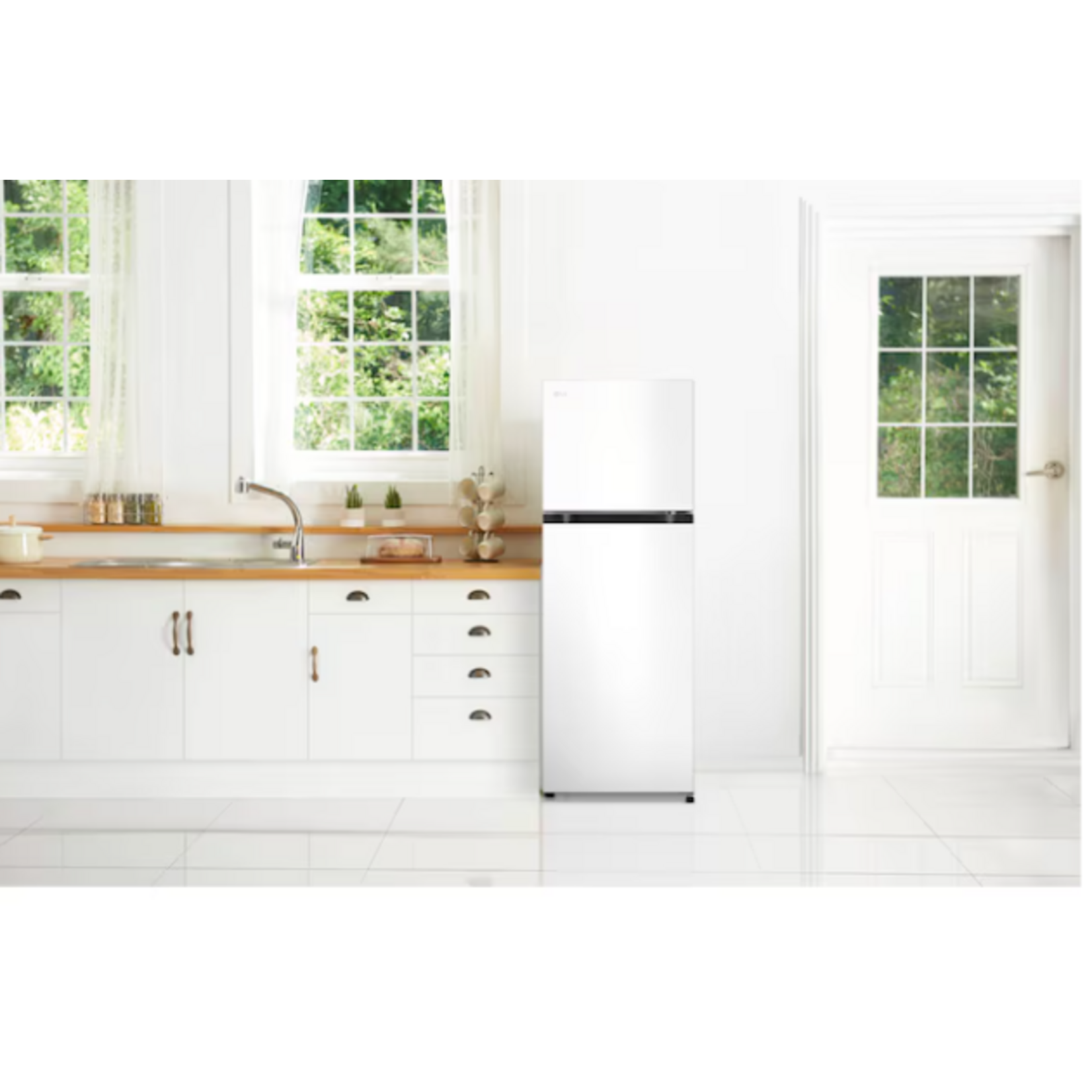 LG LT09S2000W LG 8.6-cu ft Counter-Depth 22-in Wide Top-Freezer Refrigerator ( White ) ENERGY STAR Certified