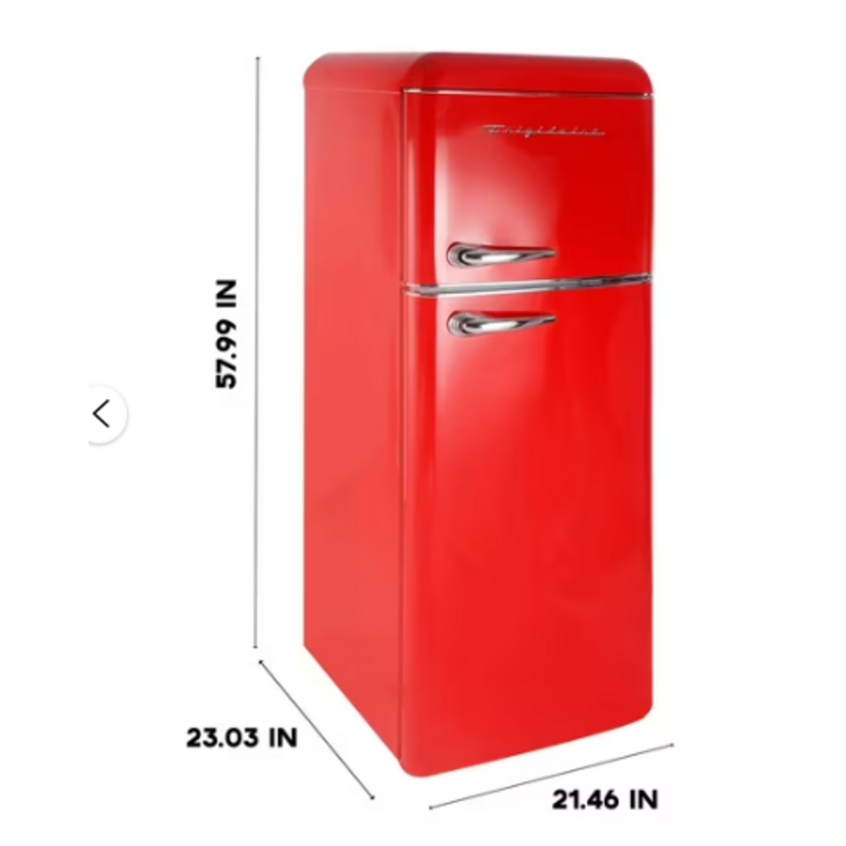 EFR756-red Shop Frigidaire 7.5 cu. ft. Retro Mini Fridge in Red with Rounded Corners and Top Freezer