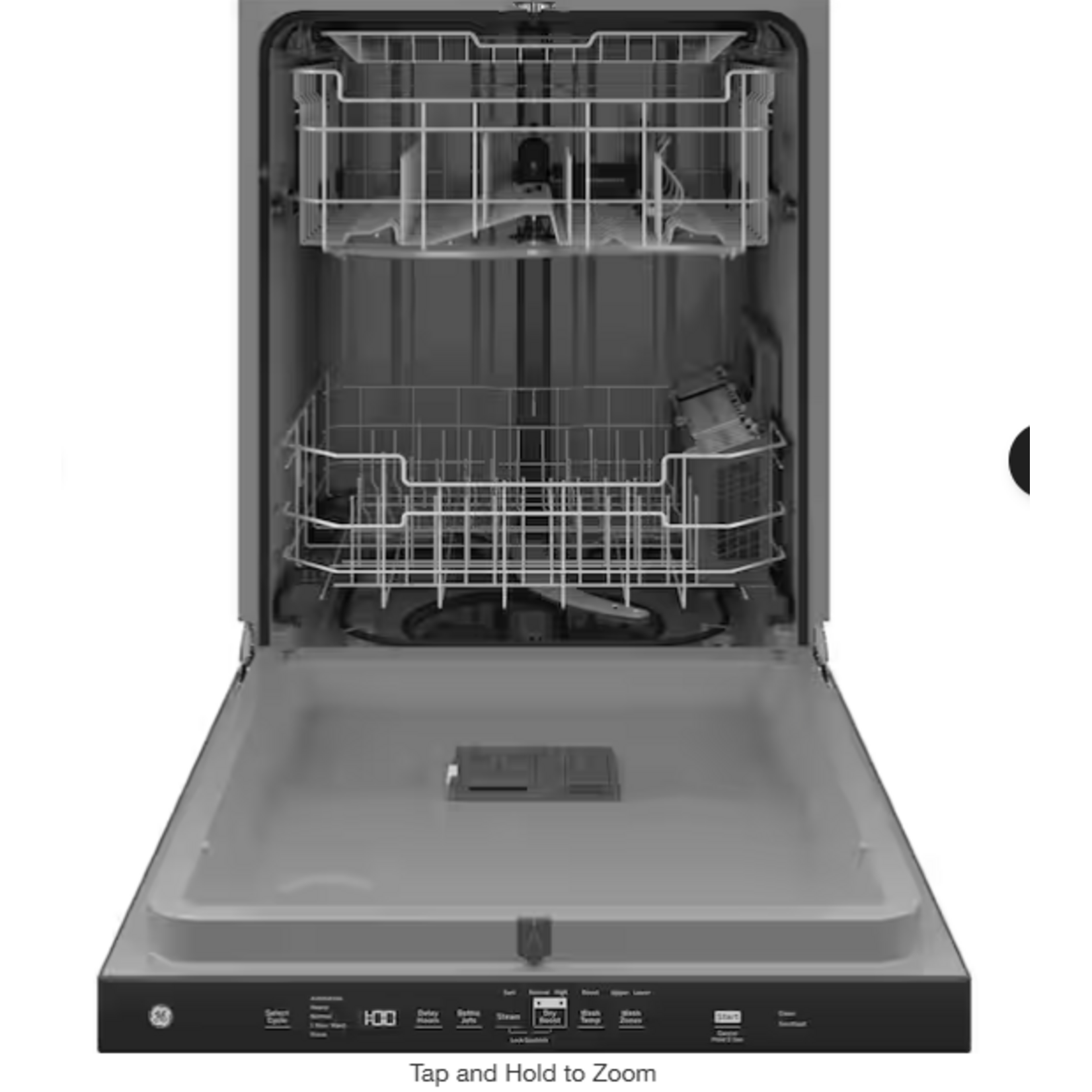 GE 24 in. Built-In Tall Tub Top Control Fingerprint Resistant Stainless Steel Dishwasher w/3rd Rack, Bottle Jets, 50 dBA