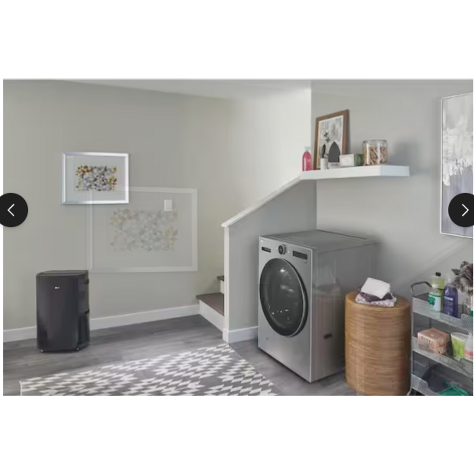 LG 5.0 cu. ft. Mega Capacity Smart Front Load Electric All-in-One Washer Dryer Combo with TurboWash 360 in Graphite Steel [one year cps warranty ]
