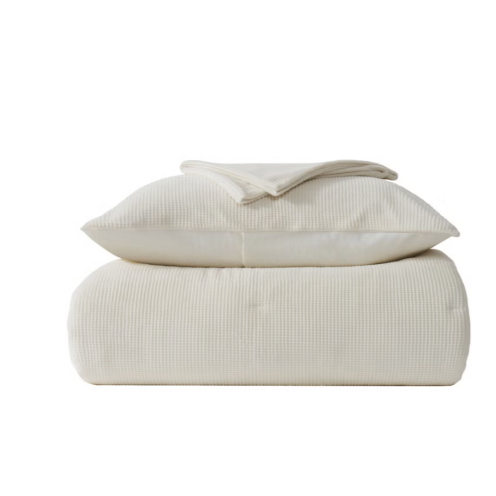 Evergrace Mini Waffle Plush Comforter 3-piece Set [QUEEN ]