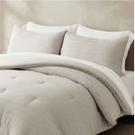 EVERGRACE 3-piece Microfiber Waffle Comforter Set [QUEEN ]