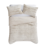 FRYE FRYE Faux Fur Carved 3-piece Comforter Set