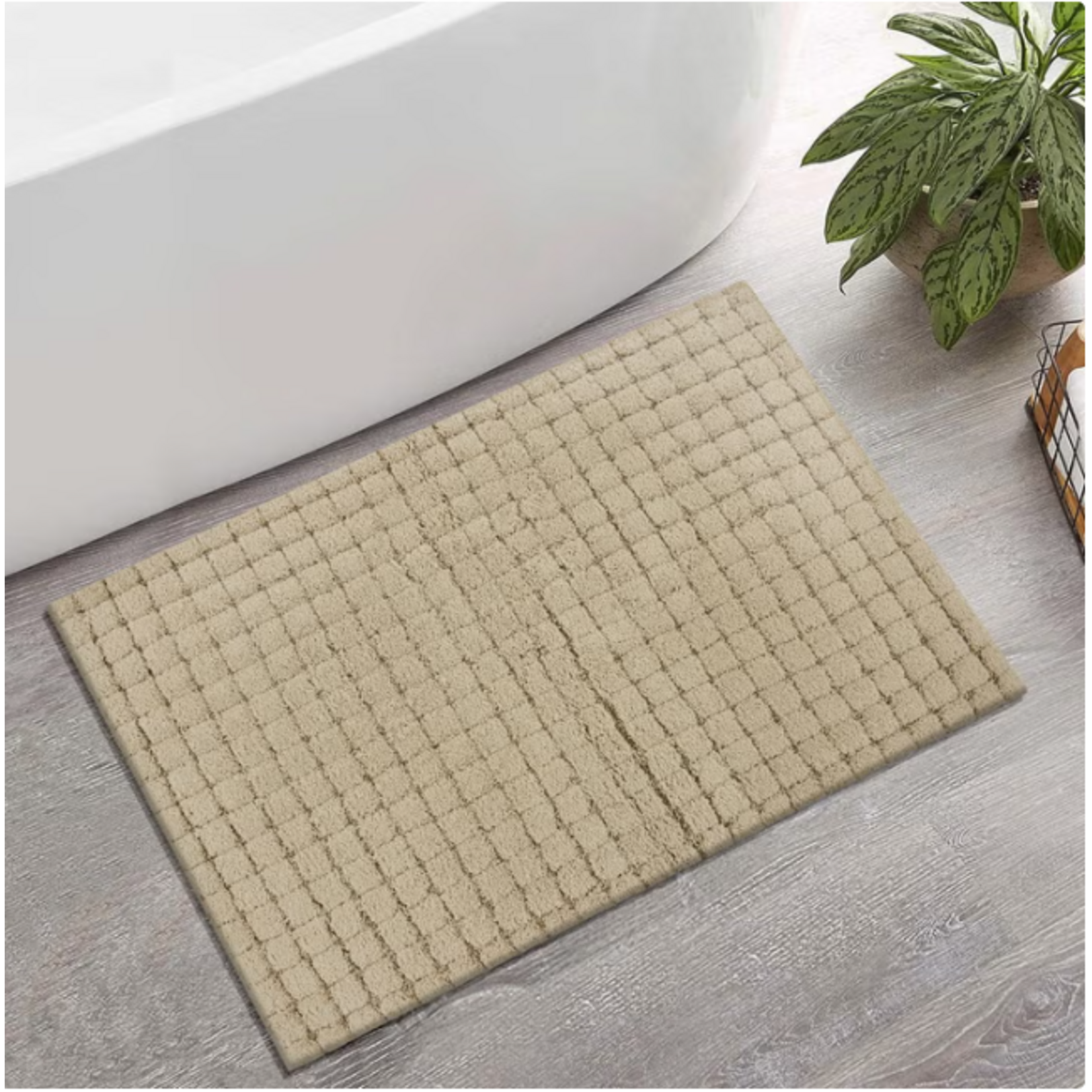 Mineral Spring Soft Grid Bath Rug