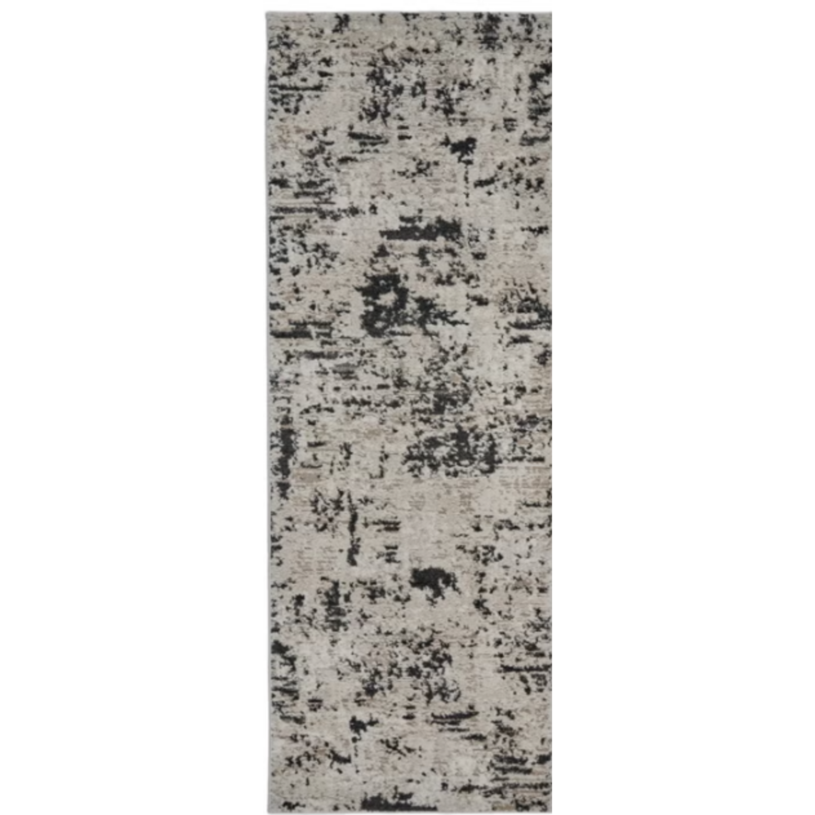 Solaris Runner Rug, Argent Charcoal, 2'2” x 6'