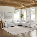 Shop Aiden & Ivy Furniture Monroe 6-piece Fabric Power Reclining Sectional with Power Headrests