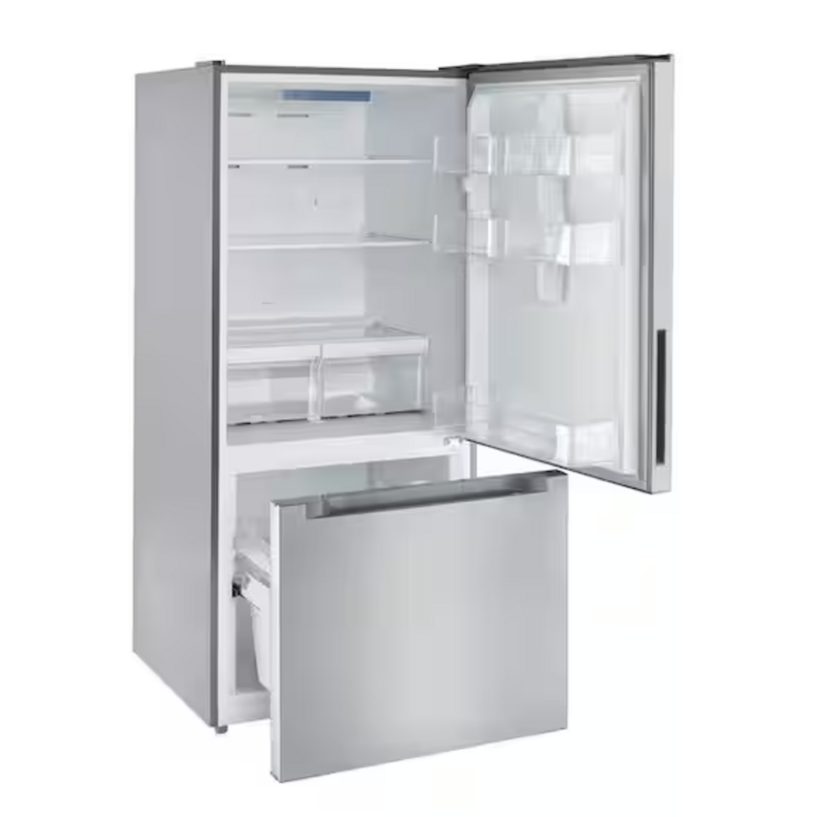 VISANI MDBF18SS 30 in. 18.7 cu. ft. Bottom Freezer Refrigerator in Fingerprint Resistant Stainless Steel, Garage Ready