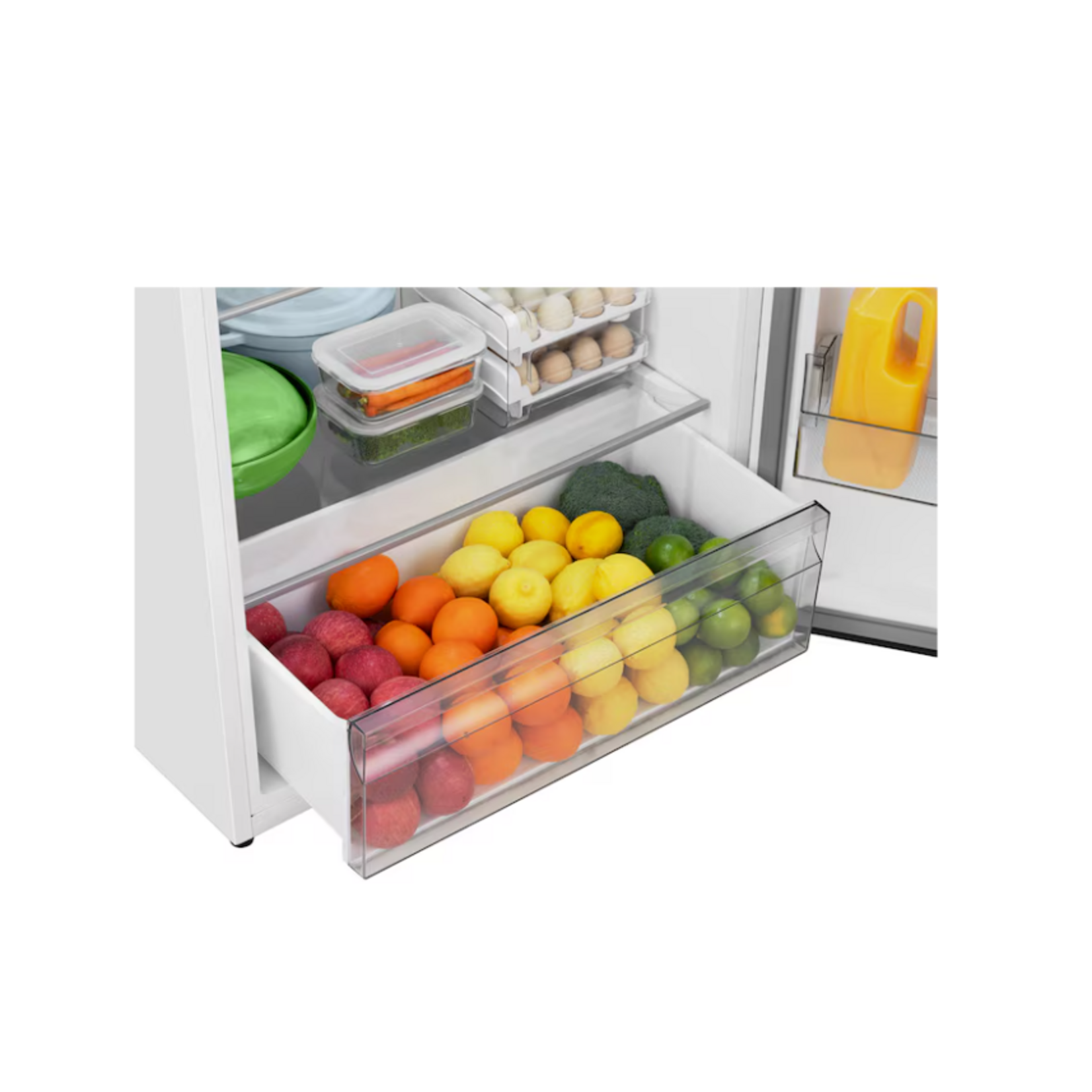 Hisense RT180N3SWEH Hisense PureSpace 18.1-cu ft Counter-Depth 30-in Wide Top-Freezer Refrigerator ( White ) Garage Ready ENERGY STAR Certified