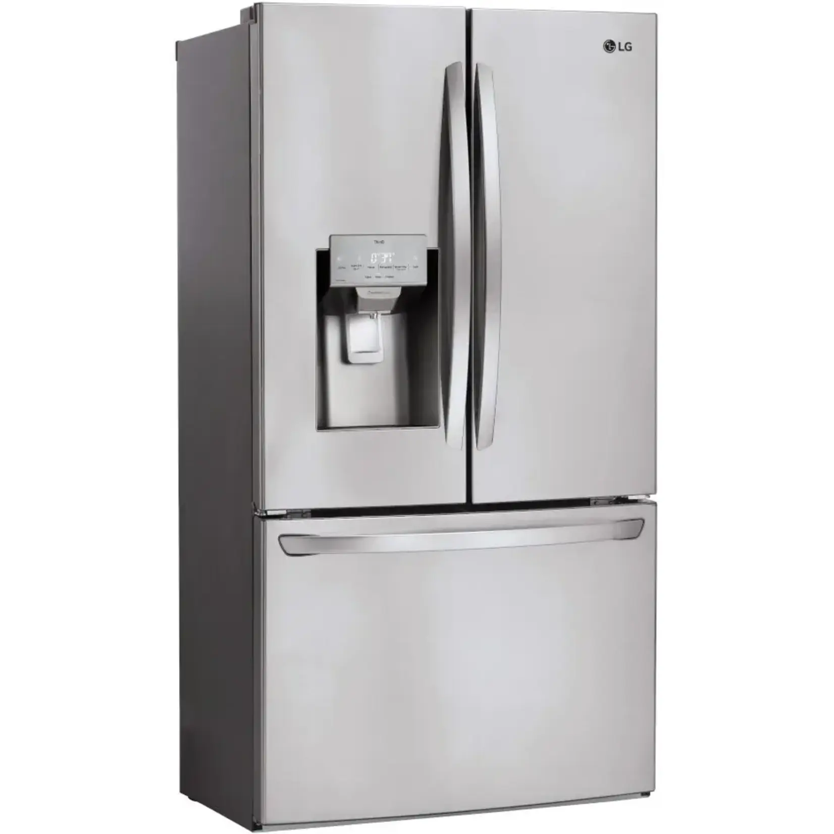 LG LHFS28XBS 36 in. 28 cu. ft. 3-Door French Door Refrigerator w/ Ice and Water Dispenser and Craft Ice in PrintProof Stainless Steel