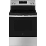 GE GRF40HSV1SS 30 in. 4 Burner Element Free-Standing Electric Range in Stainless Steel w/Stainless Knobs