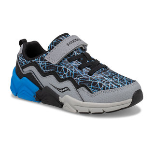 SAUCONY SAUCONY FLASH A/C 2.0 GREY/BLACK/BLUE (BIG KID)