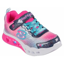 SKECHERS SKECHERS FLUTTER LIGHTS SIMPLY LOVE NAVY MULTI (LITTLE KID/BIG KID)