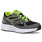 SAUCONY SAUCONY COHESION LTT GREY/BLACK/GREEN LACE (BIG KID)