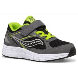 SAUCONY SAUCONY COHESION 14 A/C GREY/BLACK/GREEN (LITTLE KID/BIG KID)