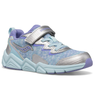 SAUCONY SAUCONY FLASH SILVER/PURPLE (LITTLE KID/BIG KID)