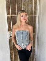 EMORY PARK Lined in Denim Corset