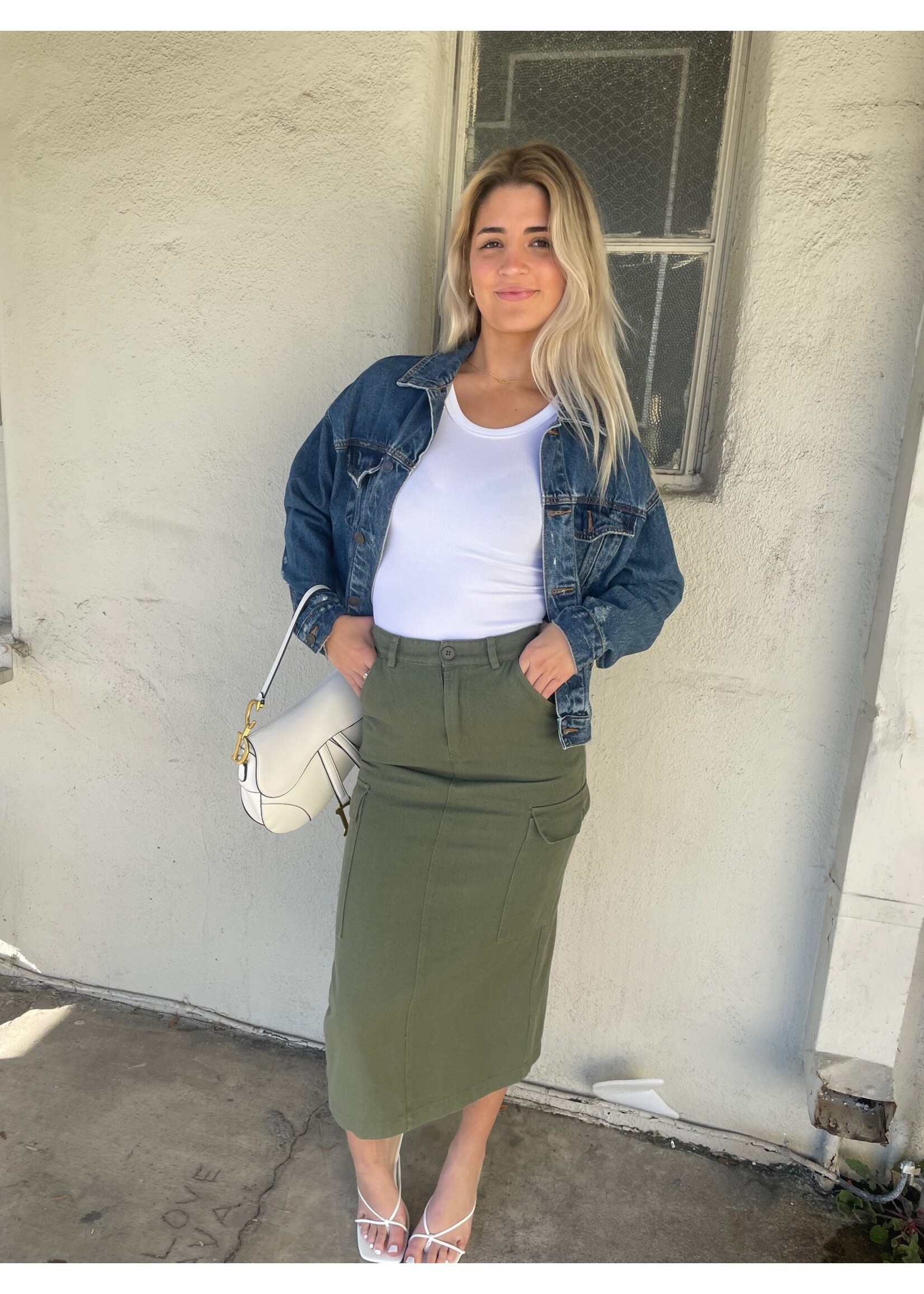OLIVACEOUS Cute in Cargos Skirt