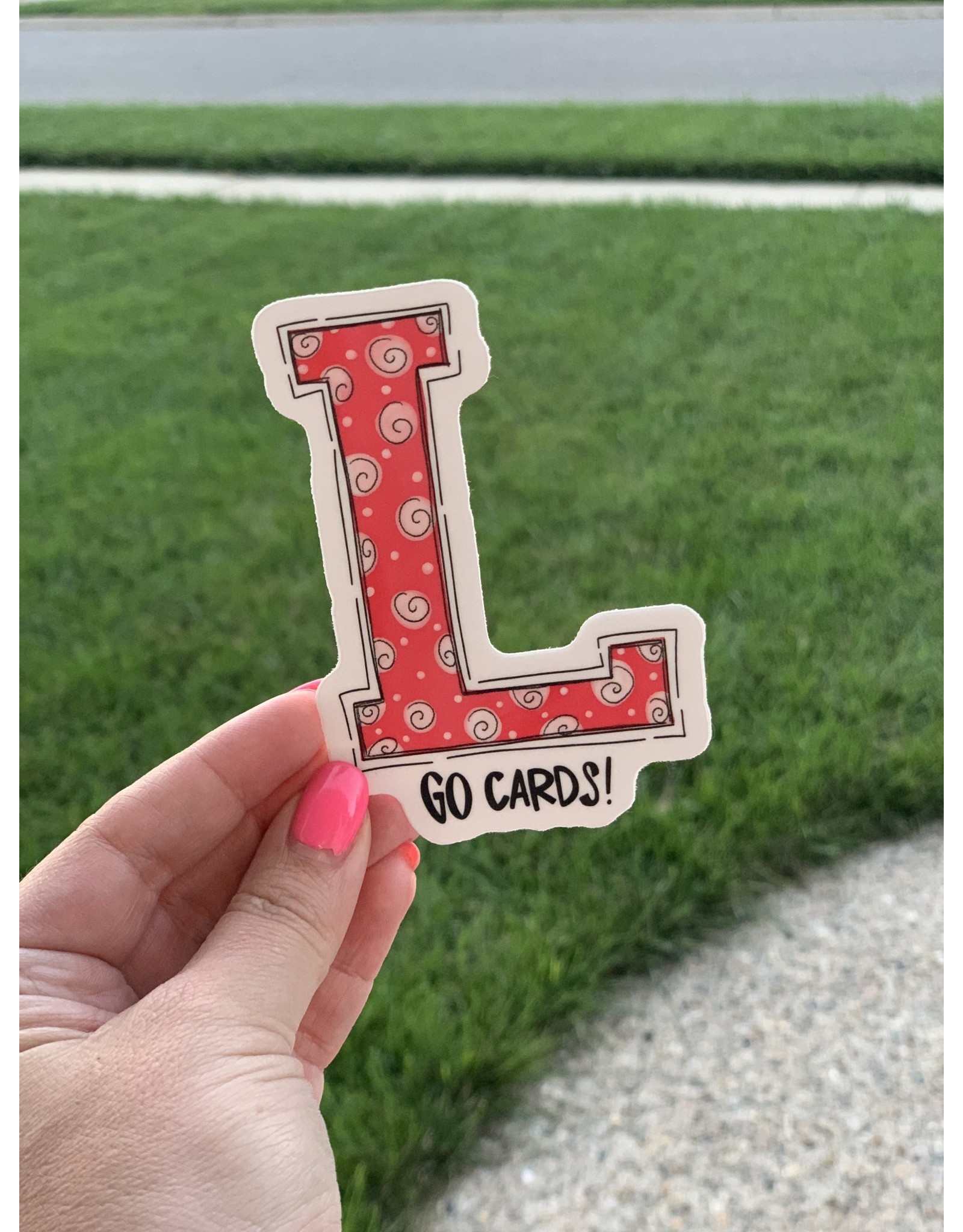 "L" Go Cards sticker