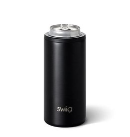 Matte Black Skinny Can Coozie