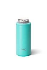 Matte aqua skinny can