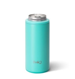 Matte aqua skinny can