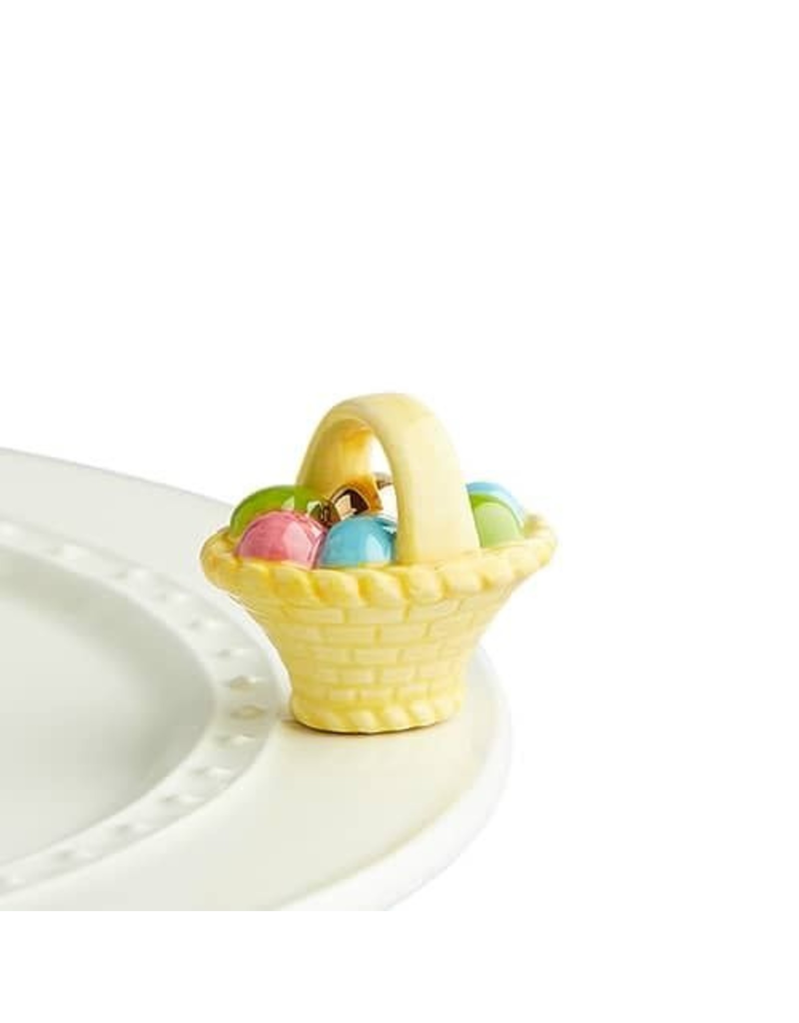 A tisket, a tasket basket with eggs