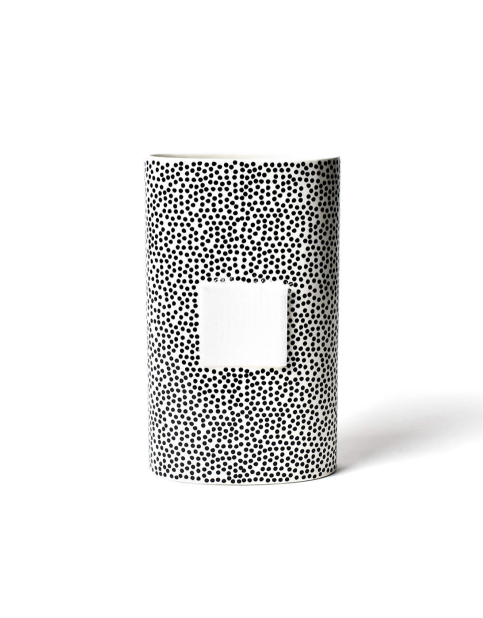Black Small Dot Mini Oval Vase