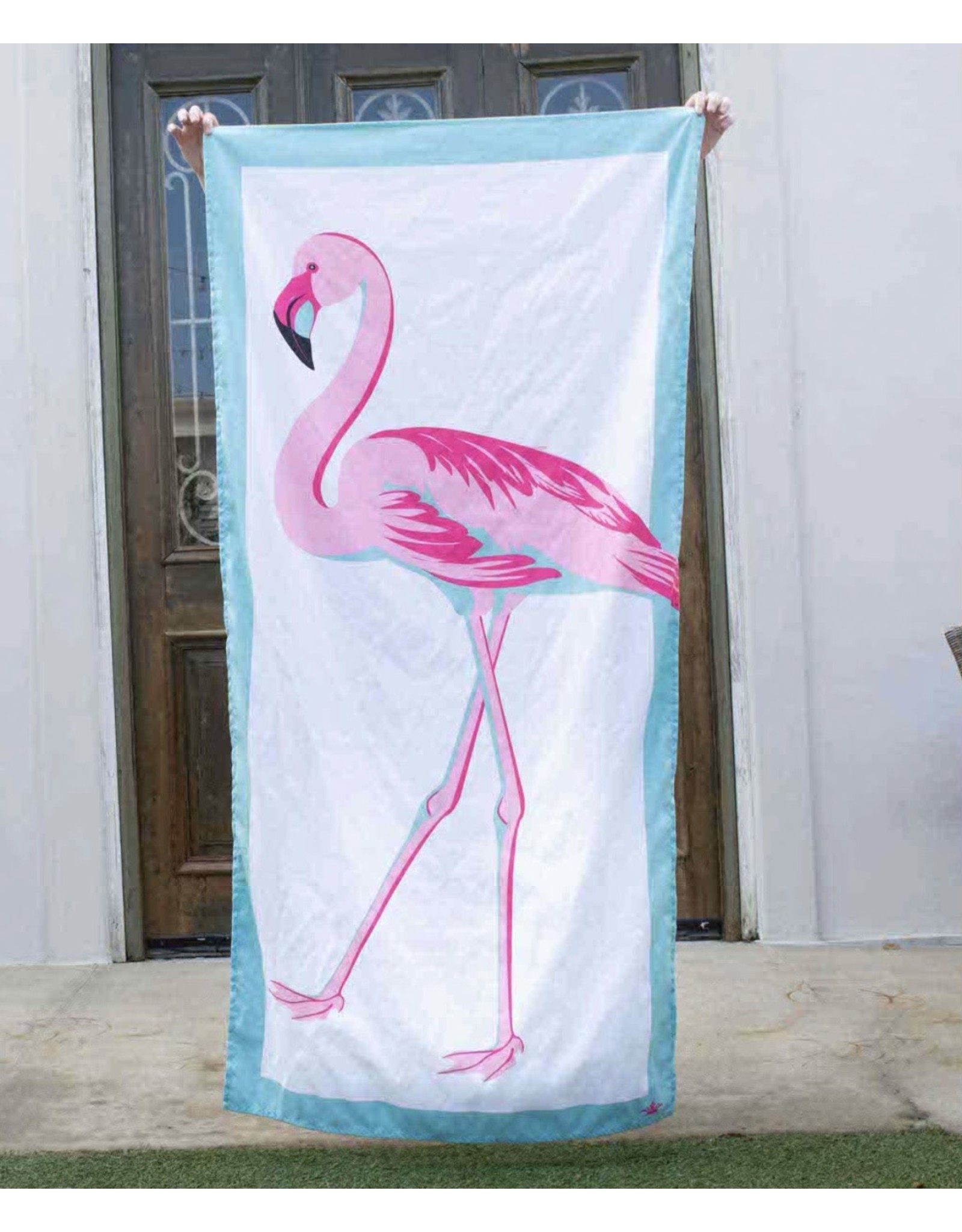 Flamingo microfiber towel