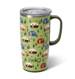 Happy camper travel mug swig