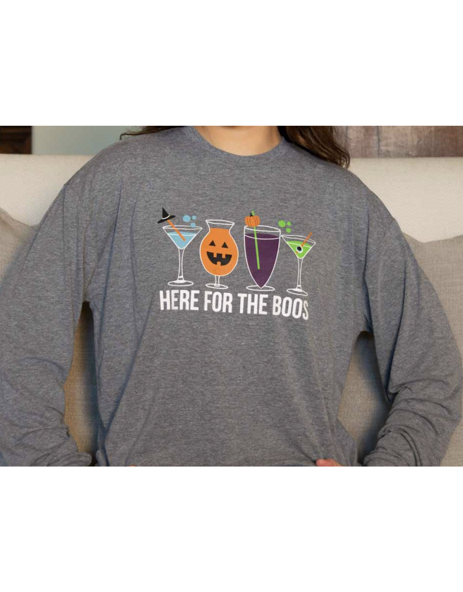 Here for the Boos LS T Shirt