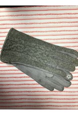 Cable Knit Gloves/Lt. Gray