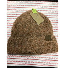 Mixed Color Boulce Beanie/ Brown