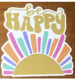 Be Happy Sun sticker