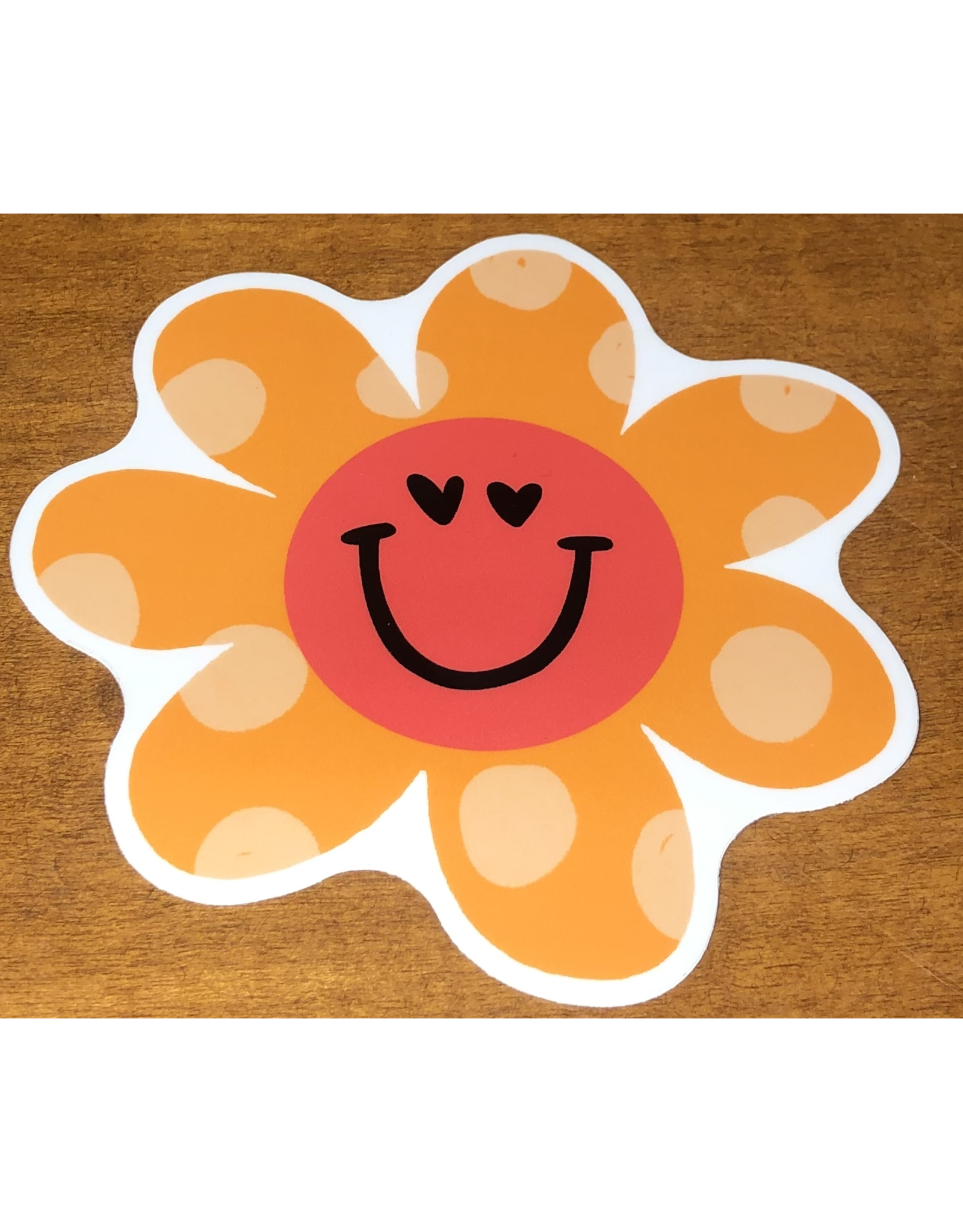 Bright Orange Smiley Face Flower