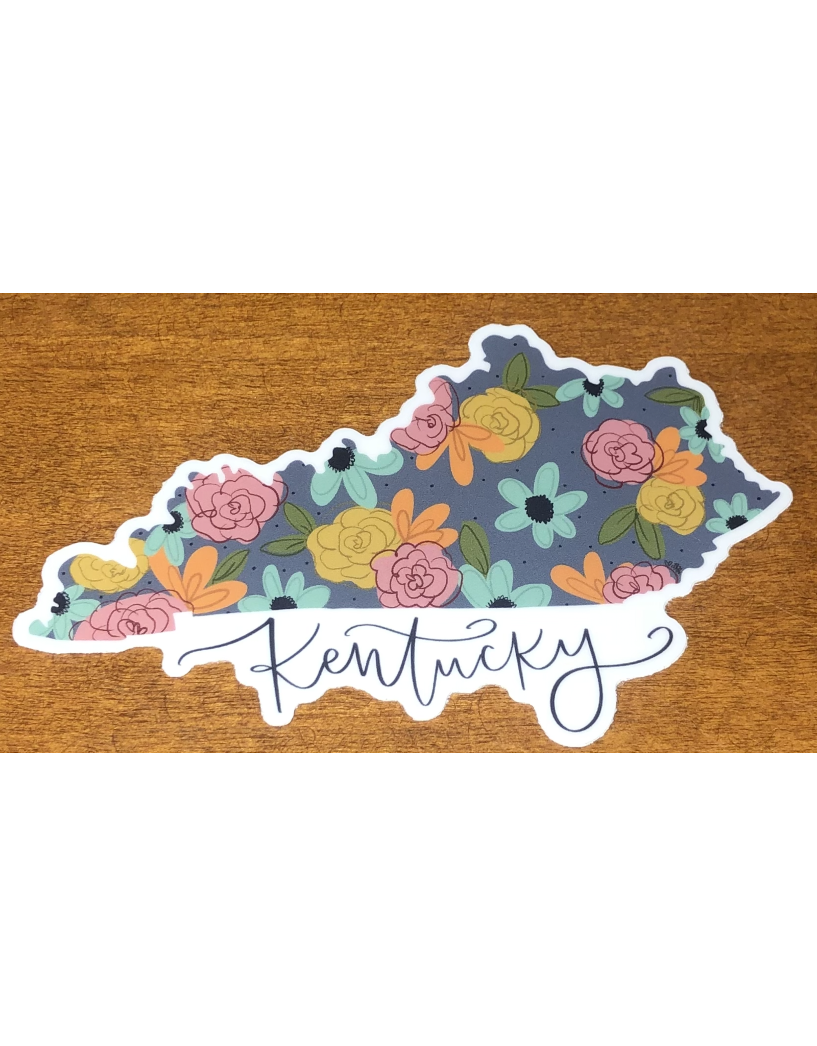 Kentucky Bold floral sticker