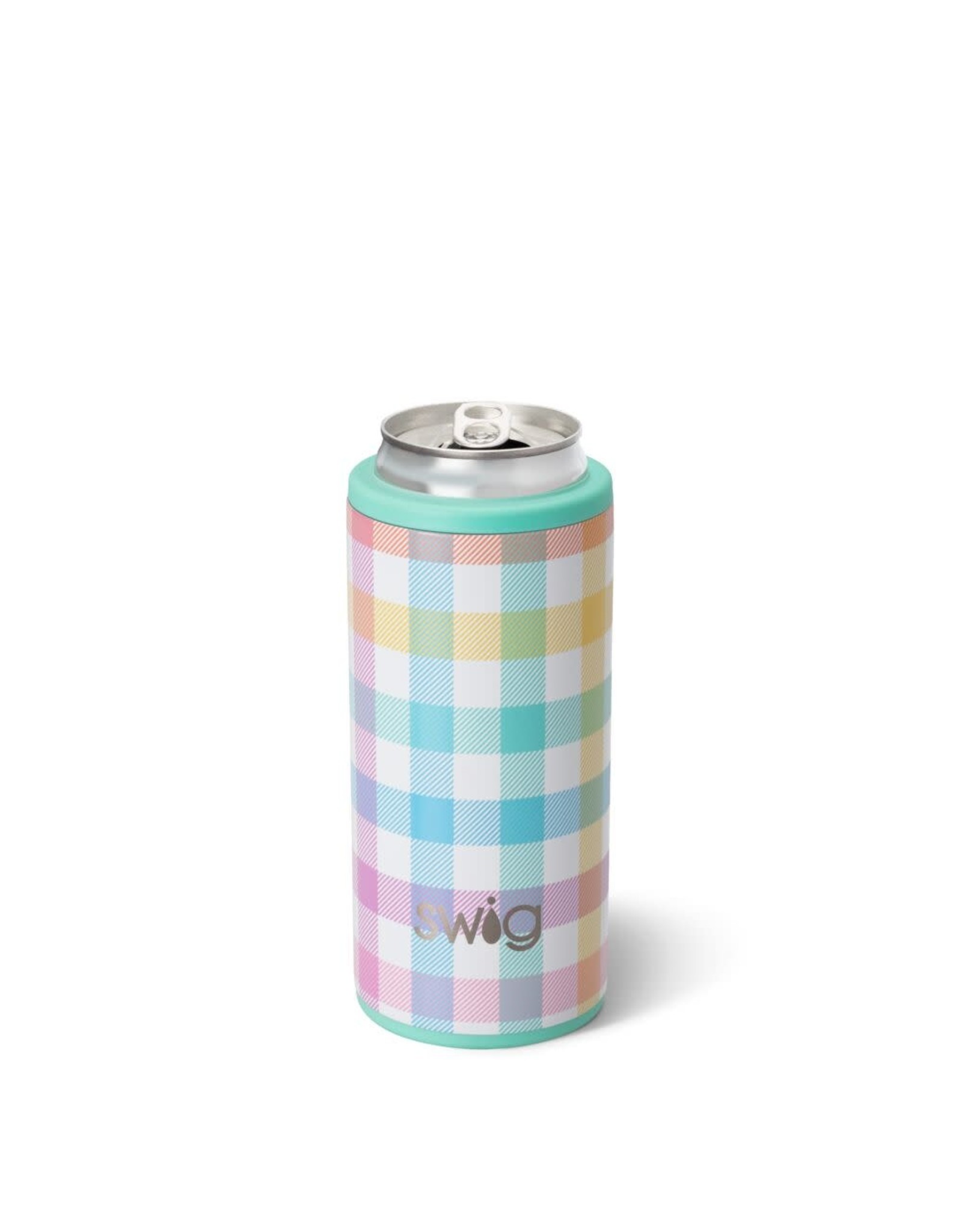 Pretty in Plaid Skinny Can Cooler