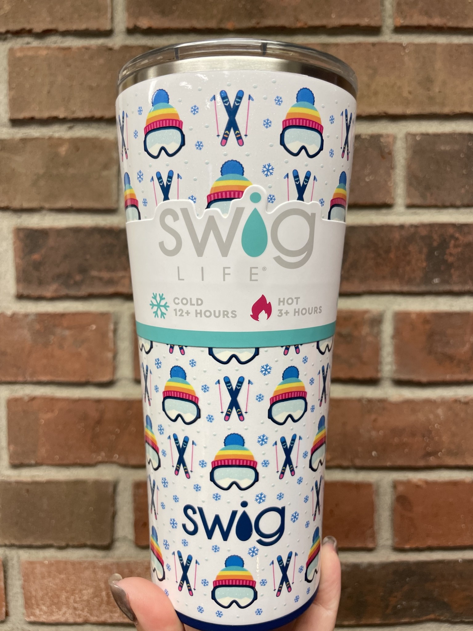 Swig Life Cup Coolie - Apres Ski 3mm Thick Neoprene - 22oz - Machine Washable and Great on The Go