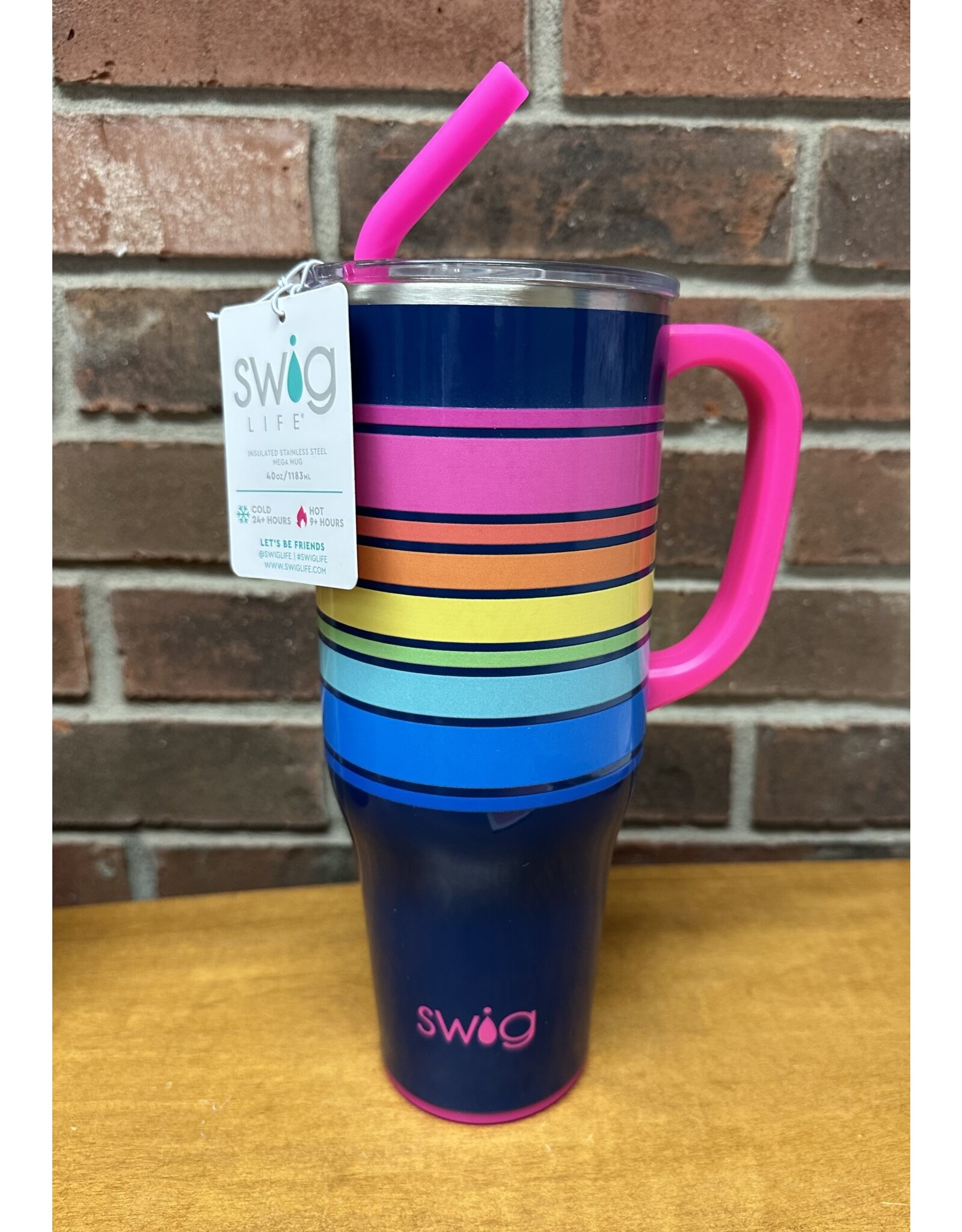 Swig Life 40oz Mega Mug, Insulated Stainless Steel Tumbler with Handle