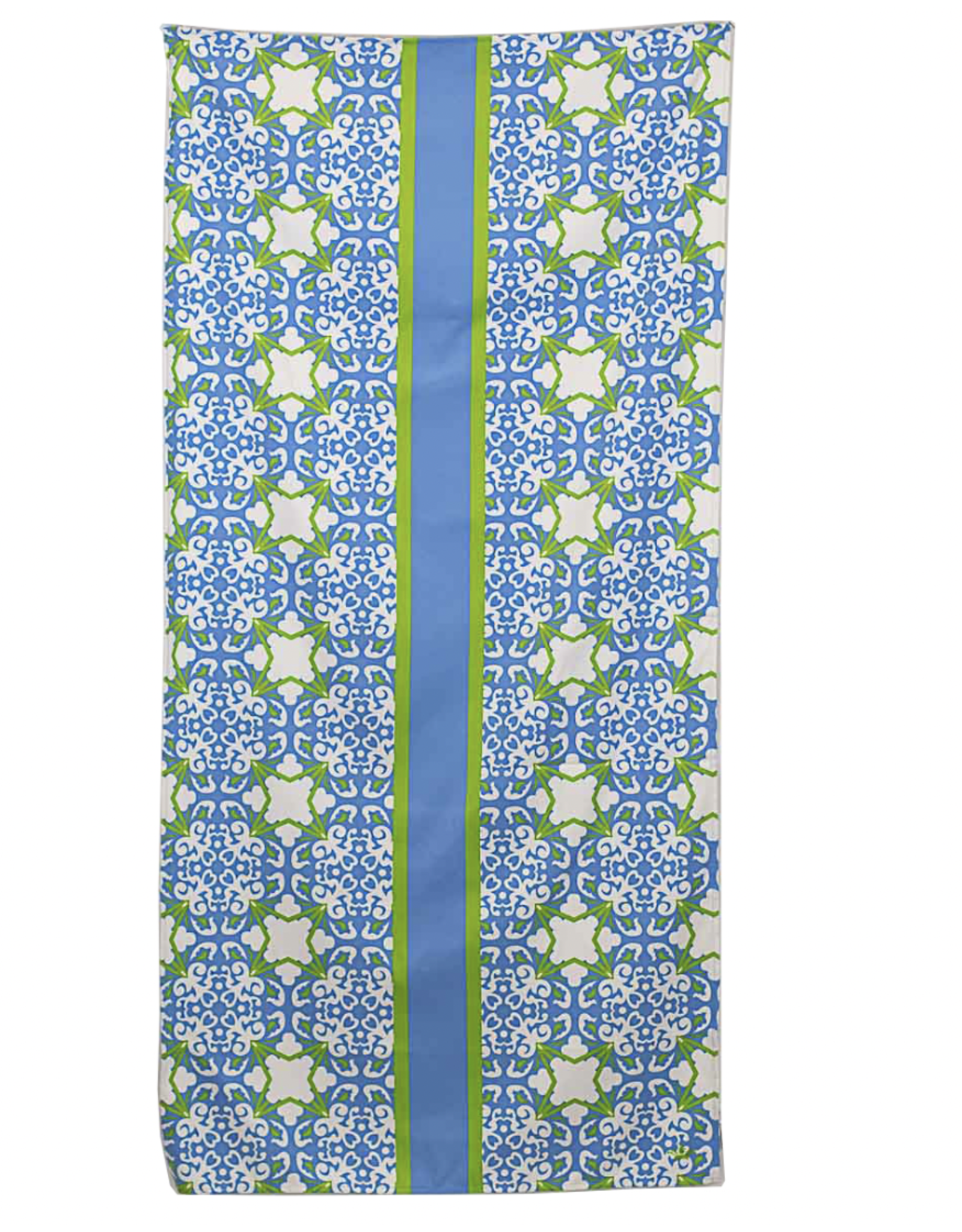 Palace Tile Blue microfiber towel