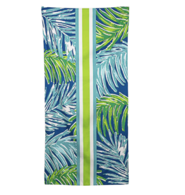Veracruz Palm royal/lime Microfiber beach towel