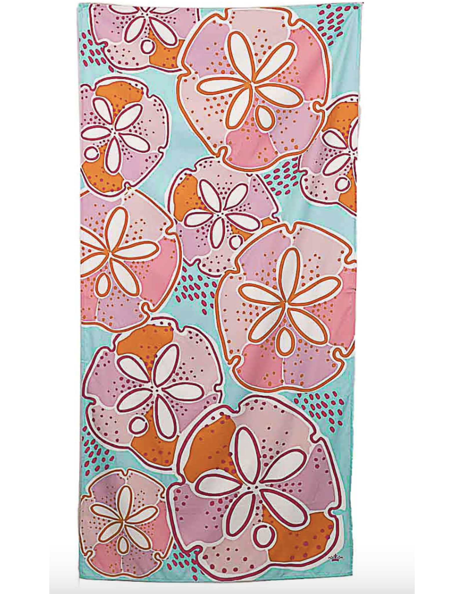 Sand Dollar Aruba blue/pink/orange microfiber beach towel