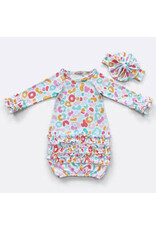 Leo Sprinkles Baby gown with bow